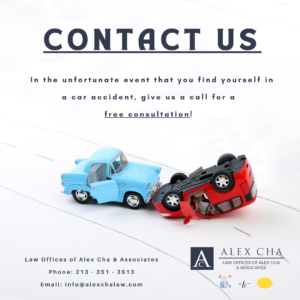 Contact Alex Cha Law for car accident related injuries