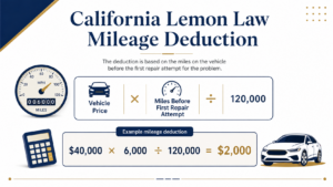 california lemon law settlement mileage deduction