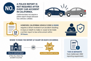 police report after car accident is a police report required after every car accident in ca