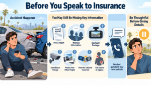 talking to insurance after a car accident- before speaking to insurance