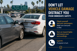 what to do after a rear-end accident and don't let vehicle damage distract you